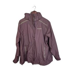Columbia Women's Interchange Waterproof Shell Jacket Purple Size 1X